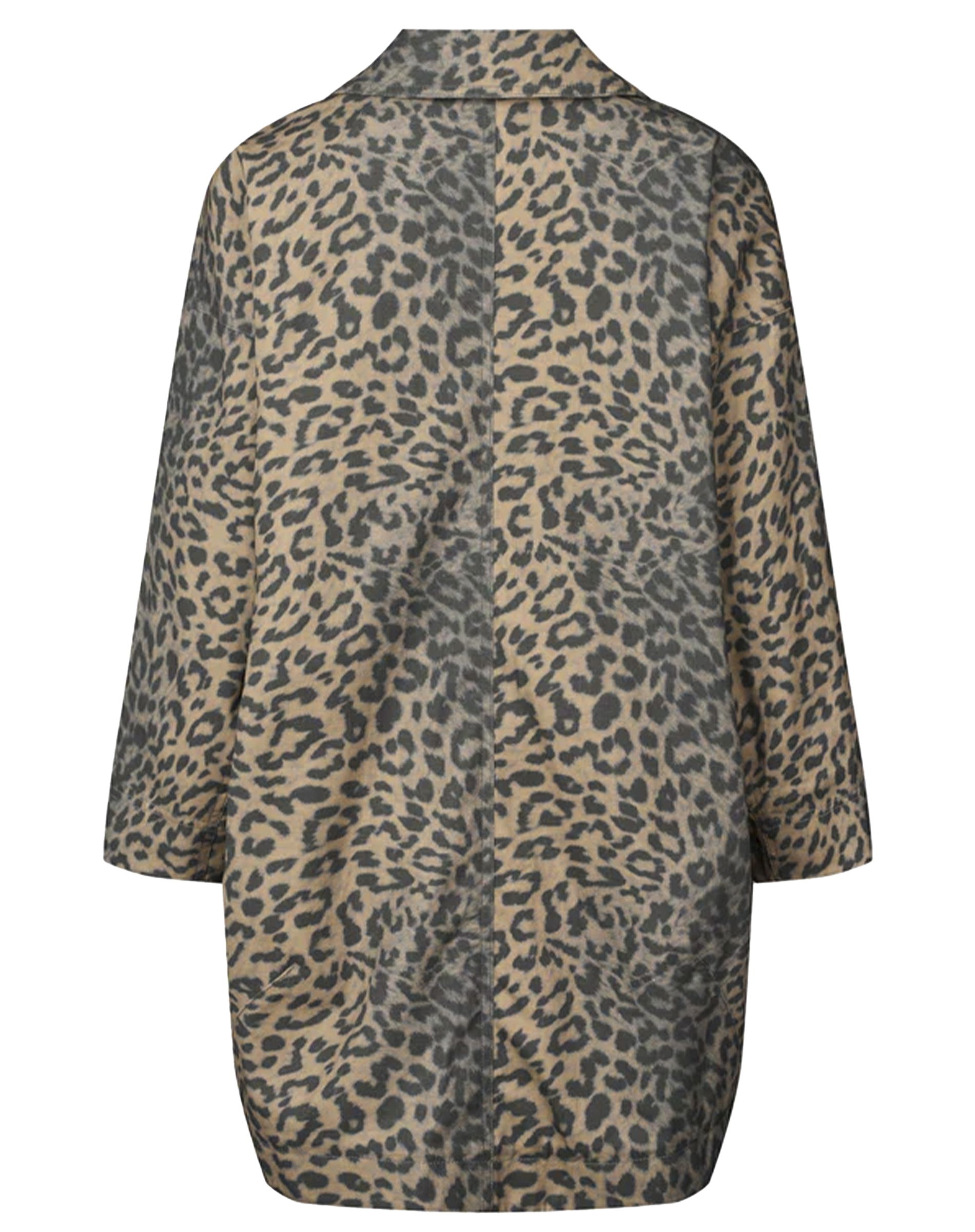 Jacqline Leopard Print Oversize Jakke