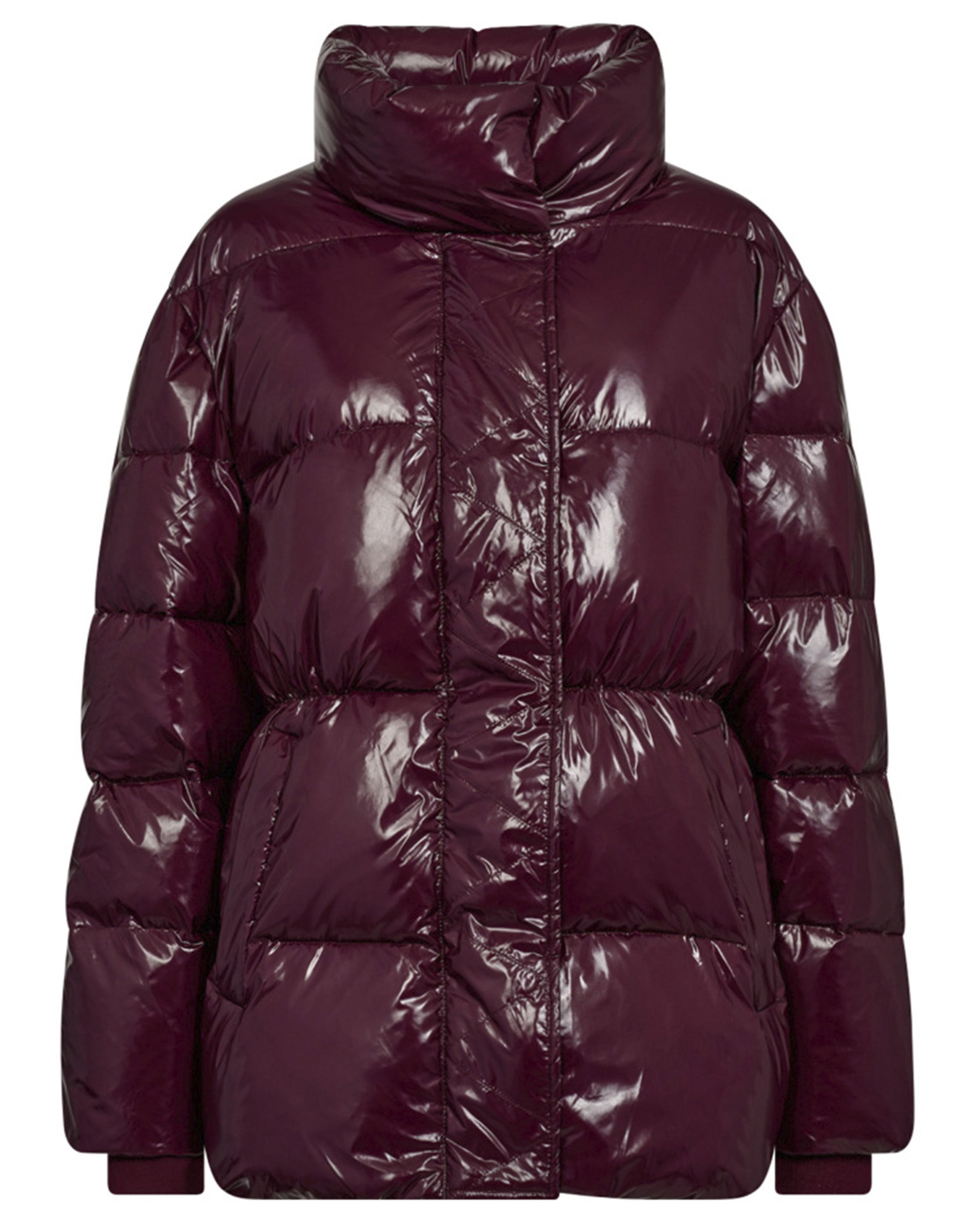 Glossy CC Puffer Jakke - Plum