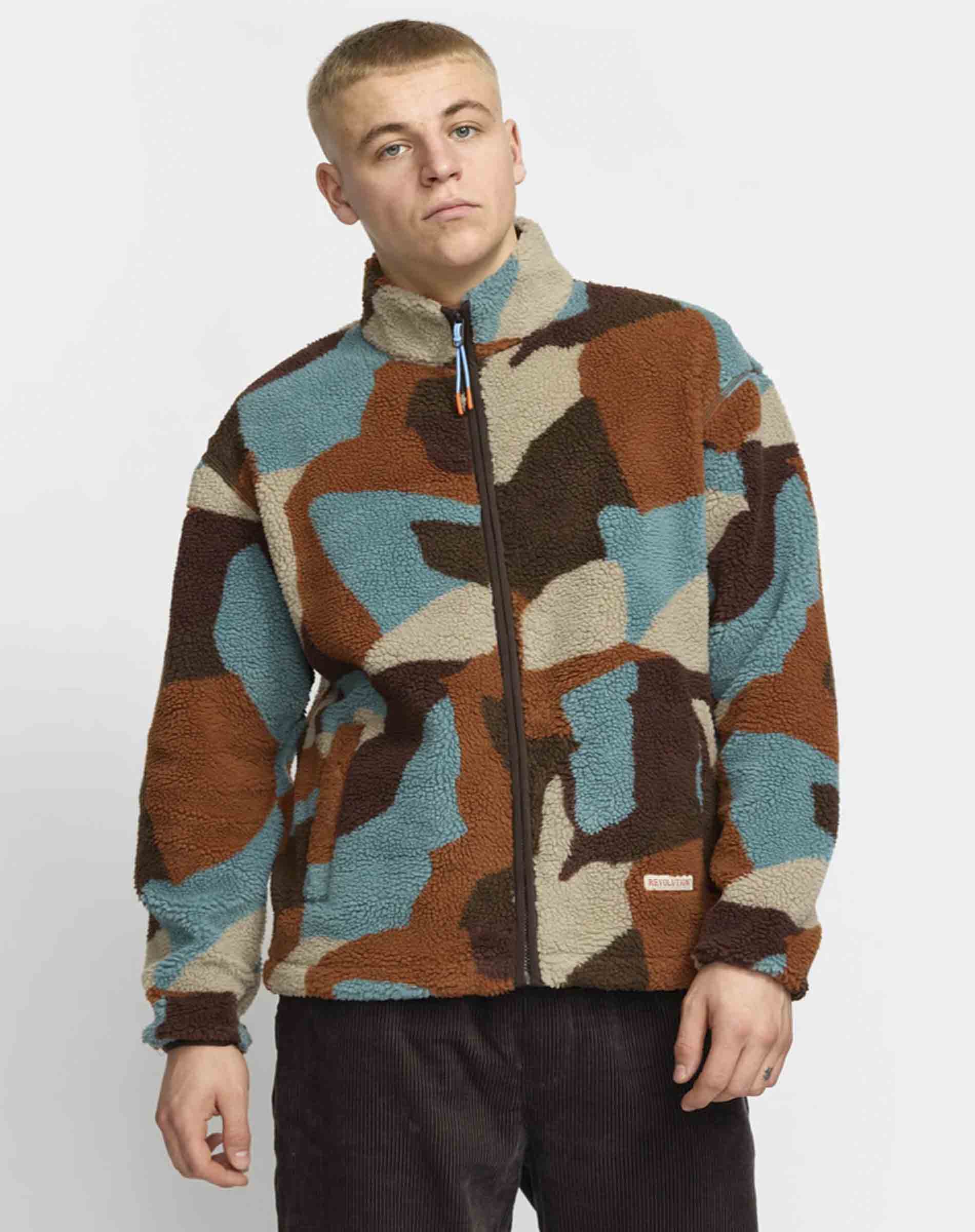 Printed Teddy Jakke - Brown