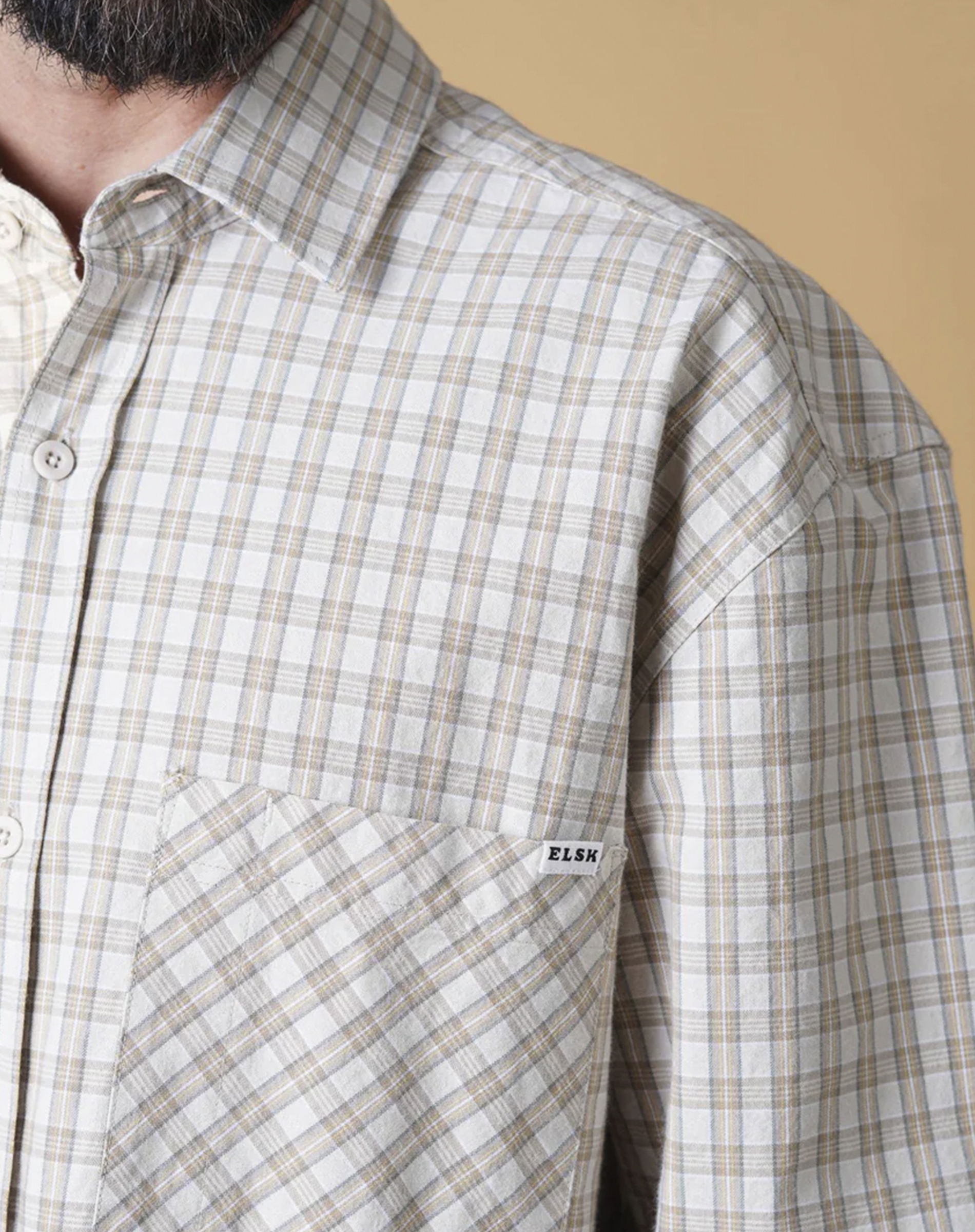Elsk - Checked Mens Relaxed Skjorte - Earthtone Check