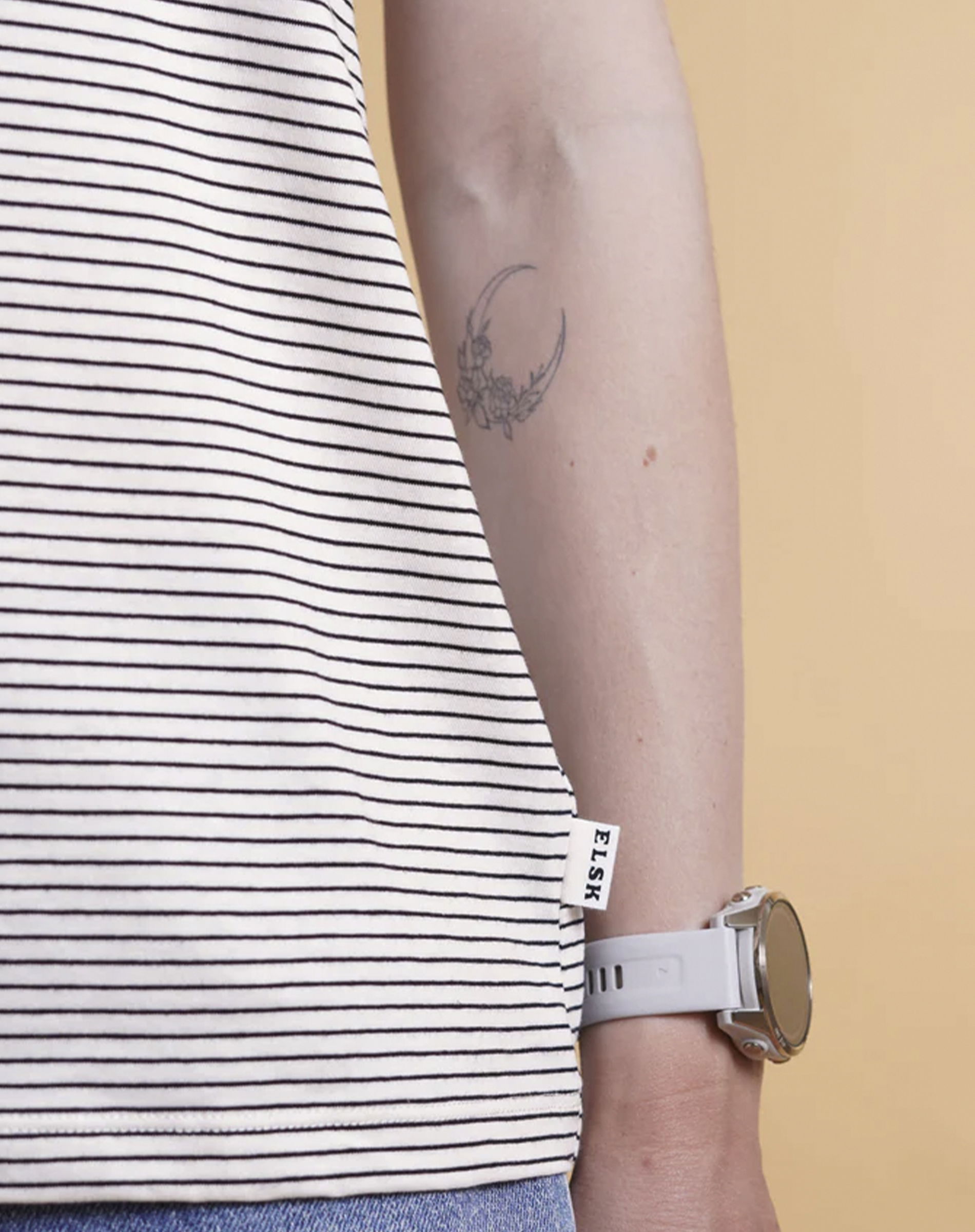 Striped Casual T-shirt - White/Black