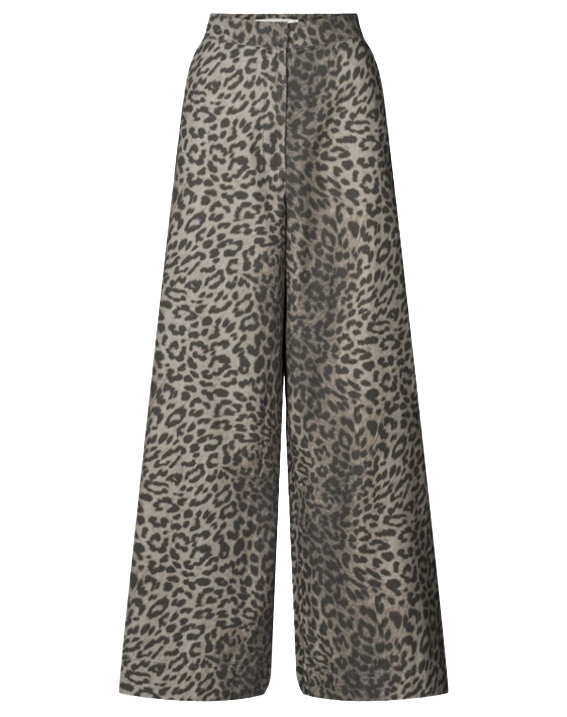 Inja Leopard print Wide Leg Bukser - Snow Leopard