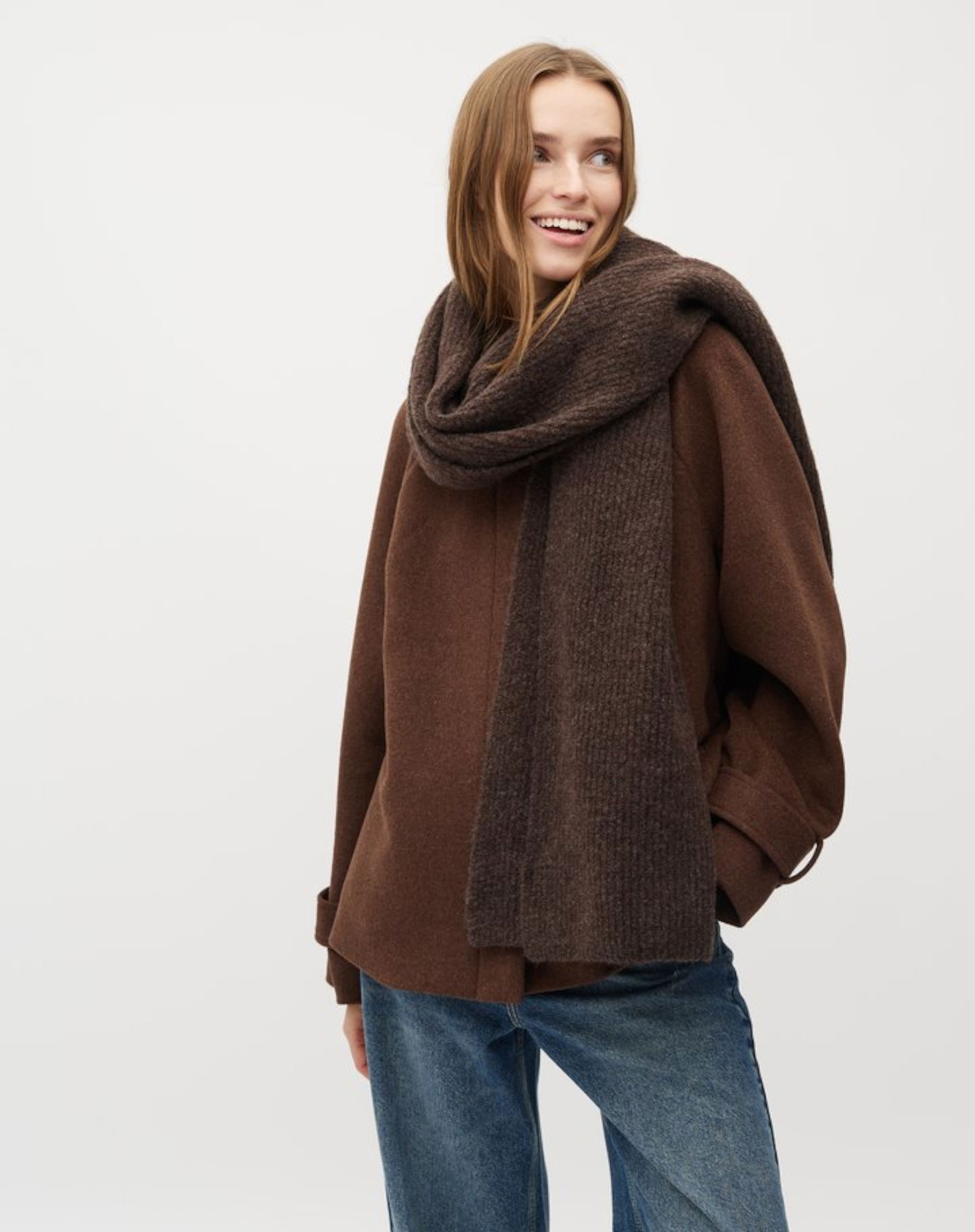 Sanela-M Halstørklæde - Coffee Melange