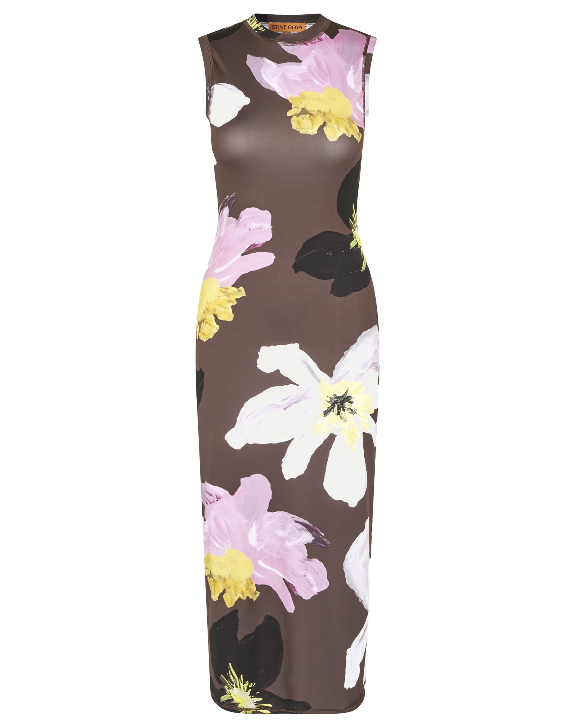 Elastic Tank Crewneck Kjole - Wild Flower