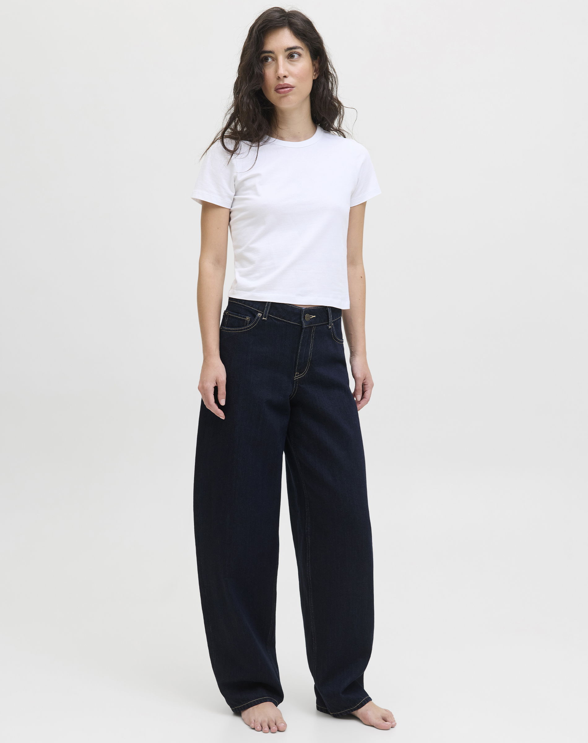 JXFuji Barrel MW Jeans - Dark Blue Denim