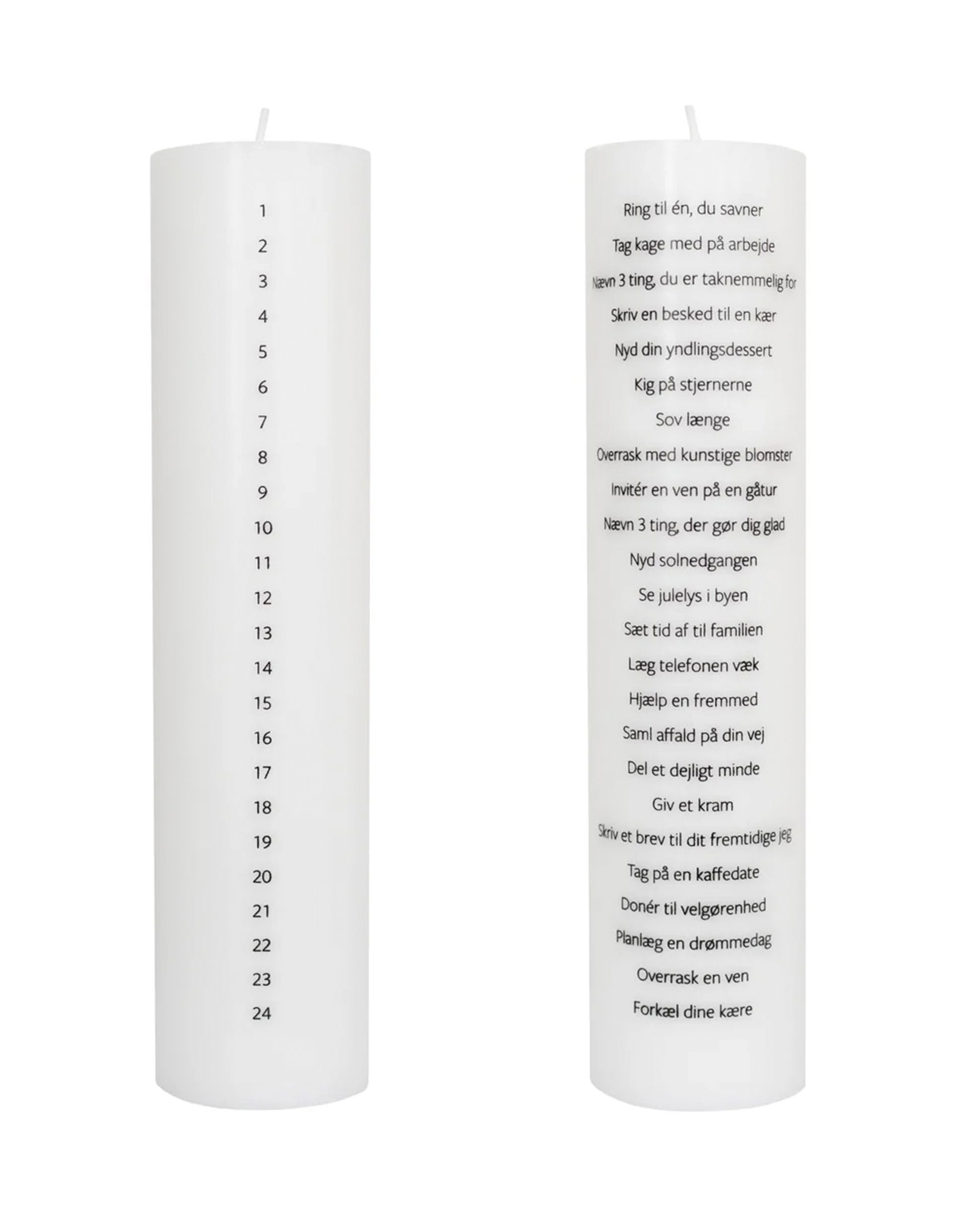 Kalenderlys - Hvid