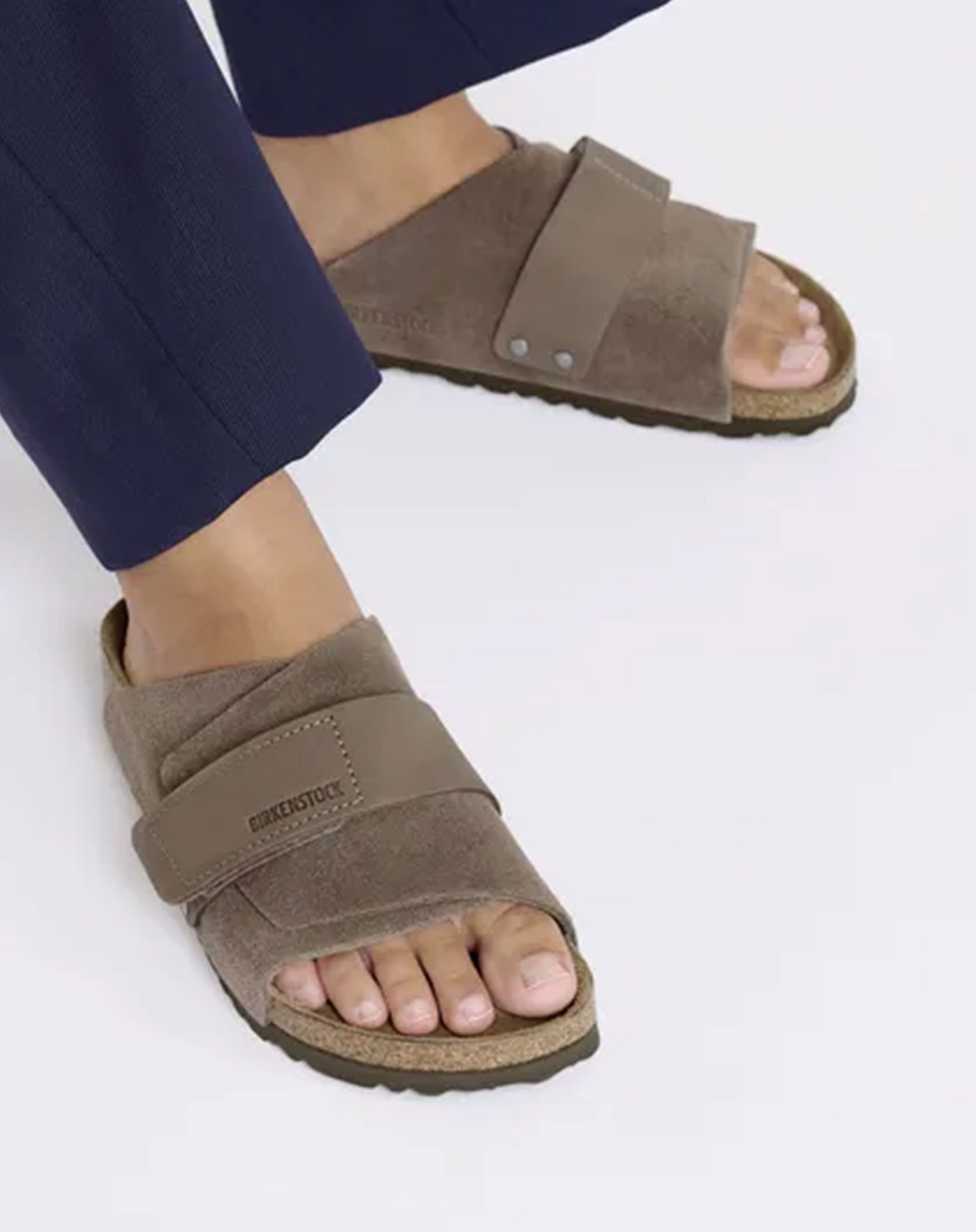 Kyoto Nubuck Suede Leather Sandal - Concrete Gray