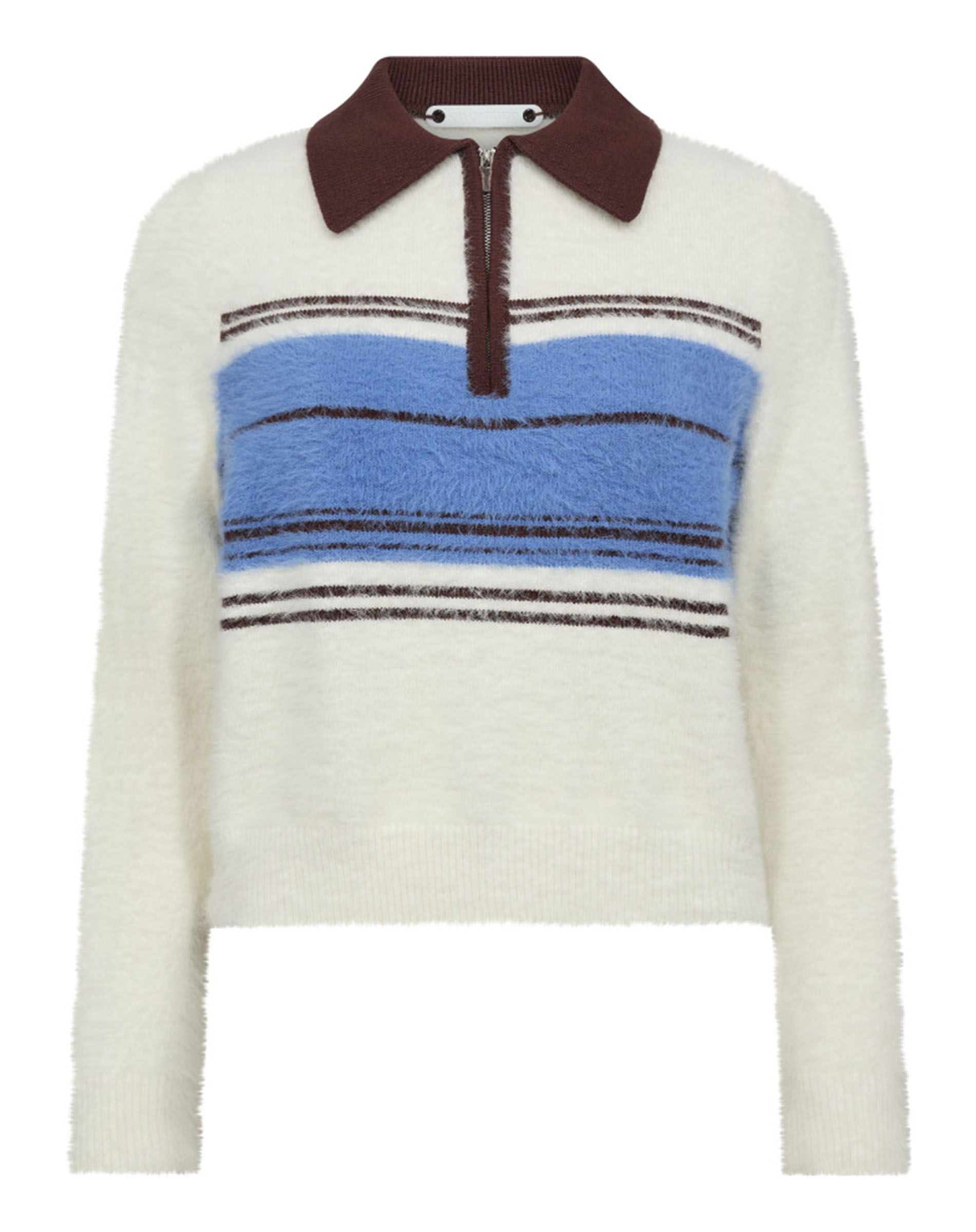 Tory CC Stripe Zip Strik - Off White