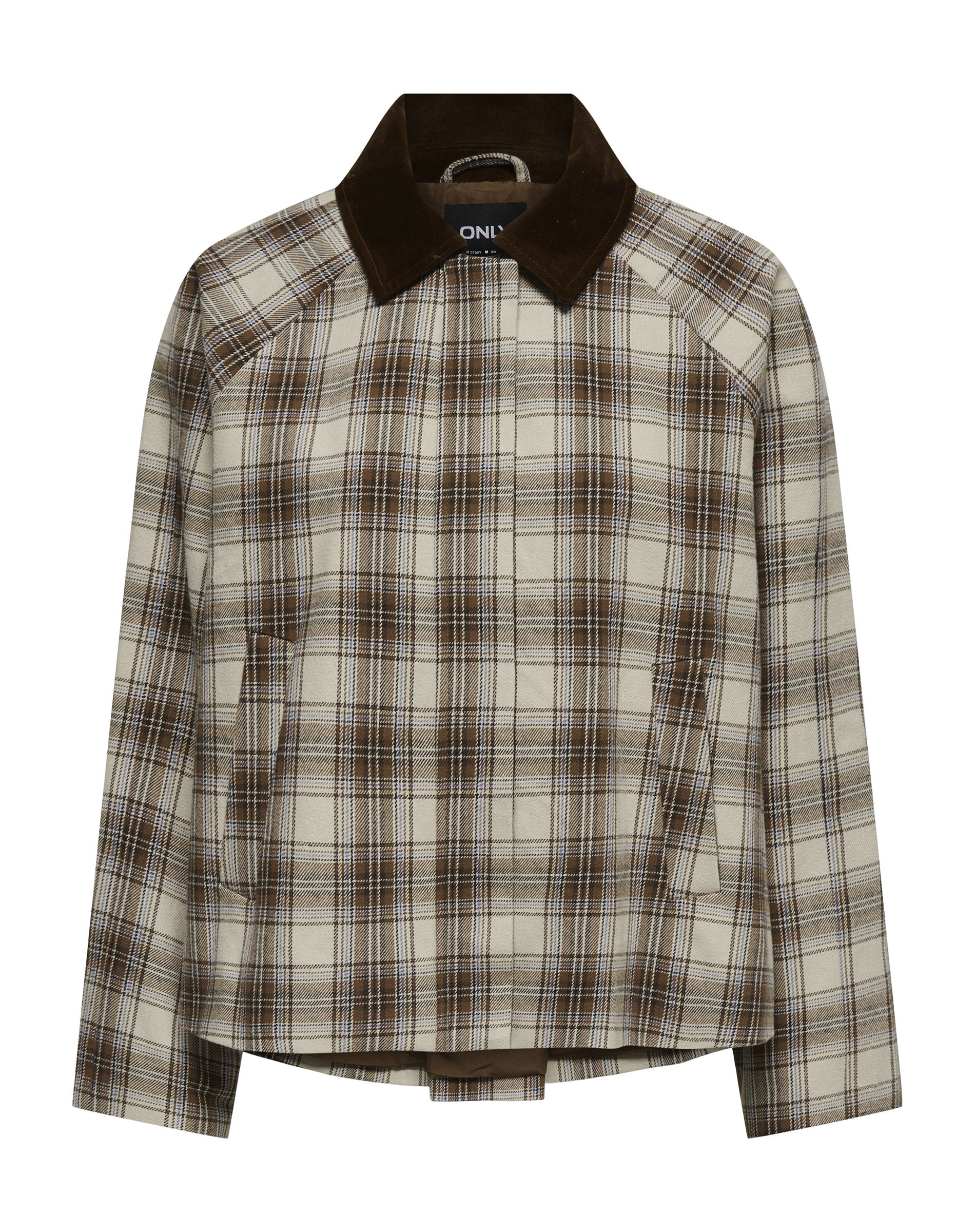 ONLManilla Chek Jakke - White Pepper