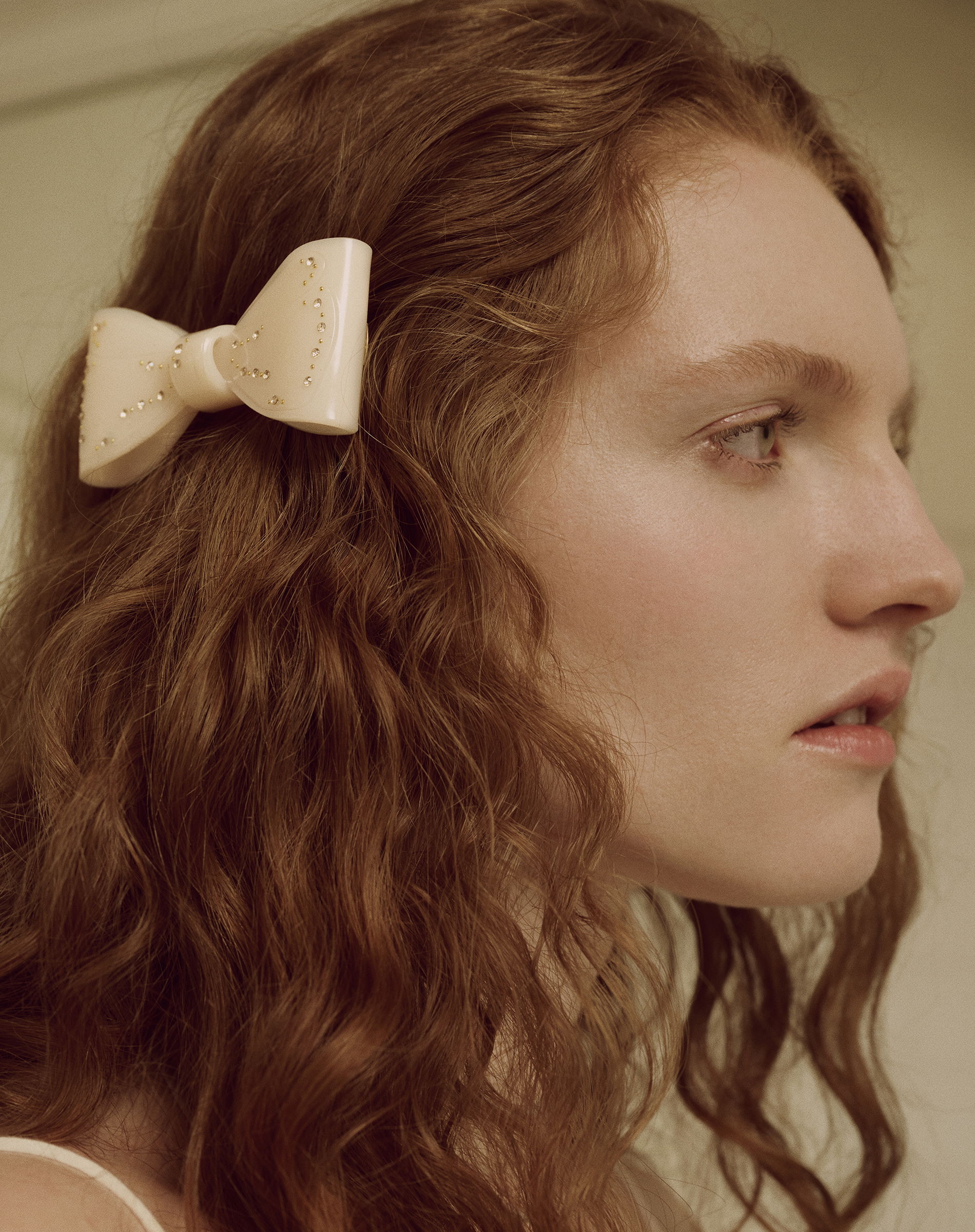 Ribin Hårklemme - Cream