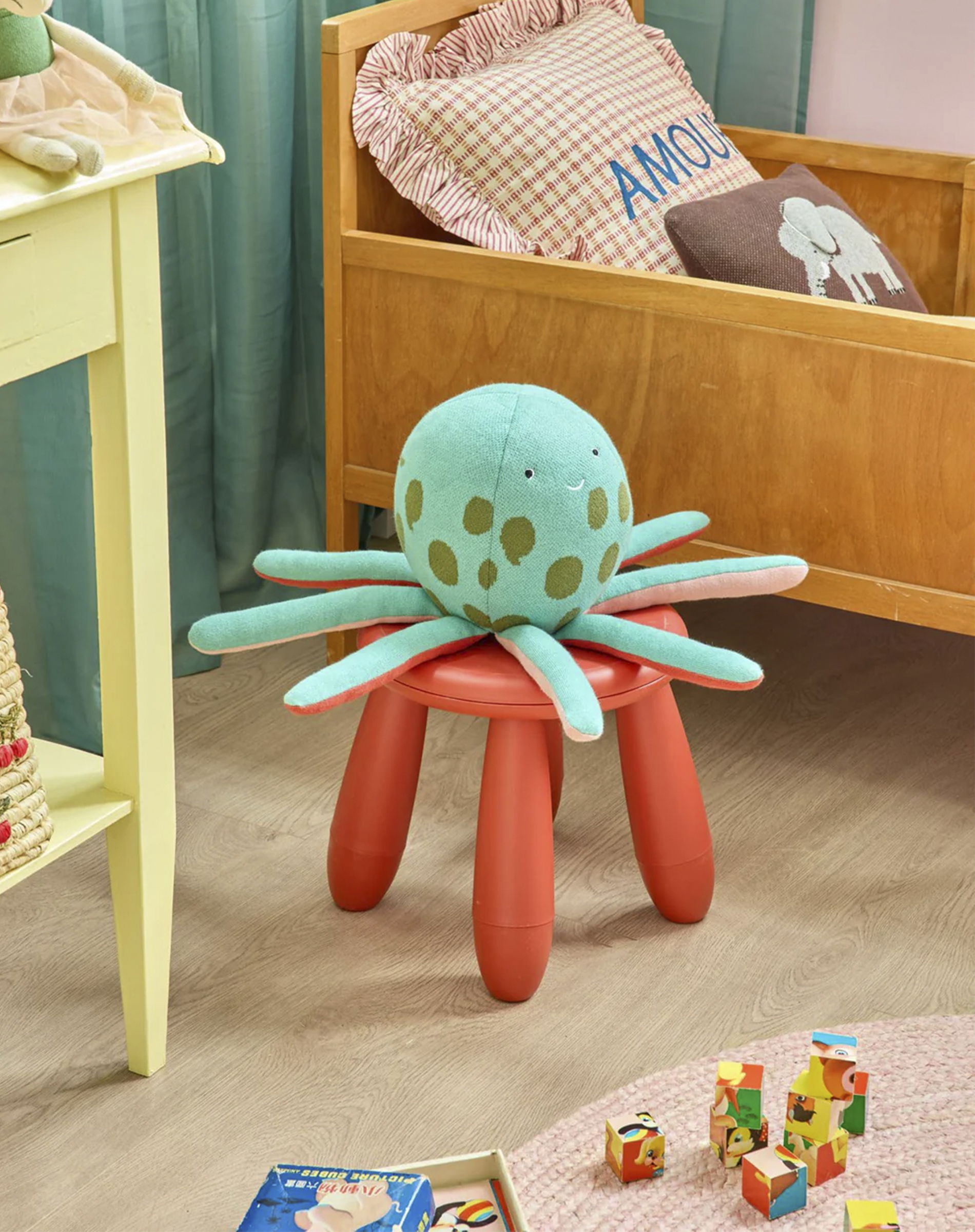 Blæksprutte Bomuld Bamse - Blå