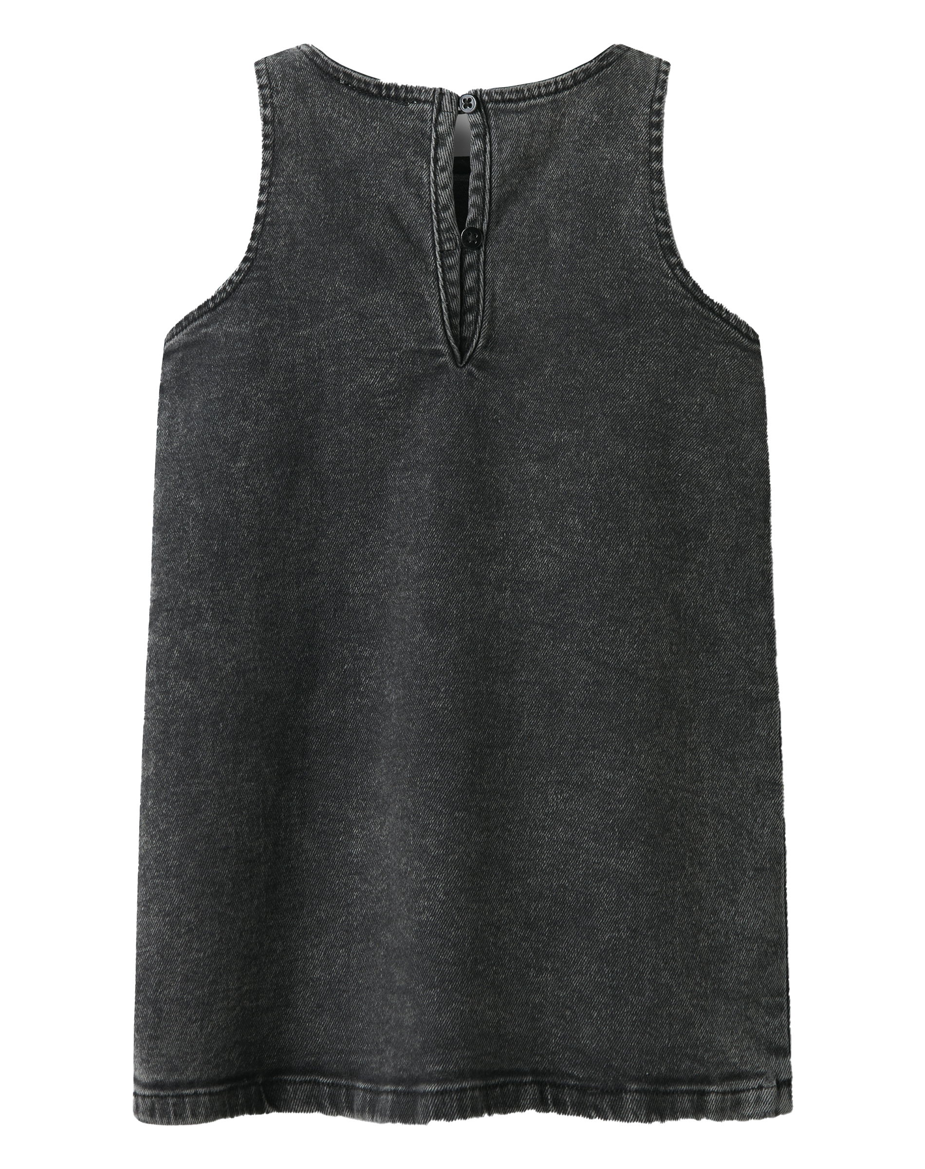 NMFBrynn Kjole - Medium Grey Den/Flower EMB