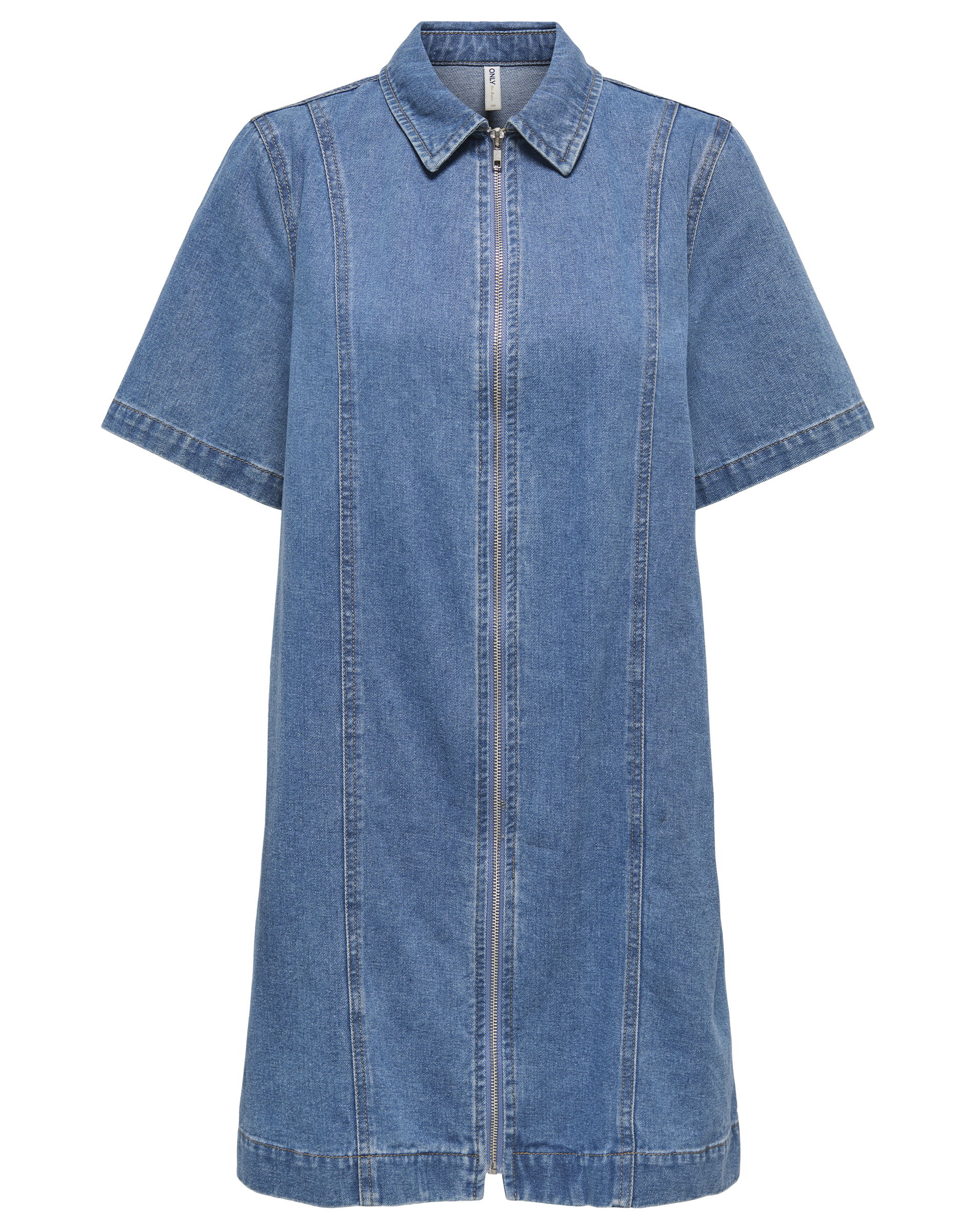 OnlRosenheim Zip Denim Kjole - Light Medium Blue Denim