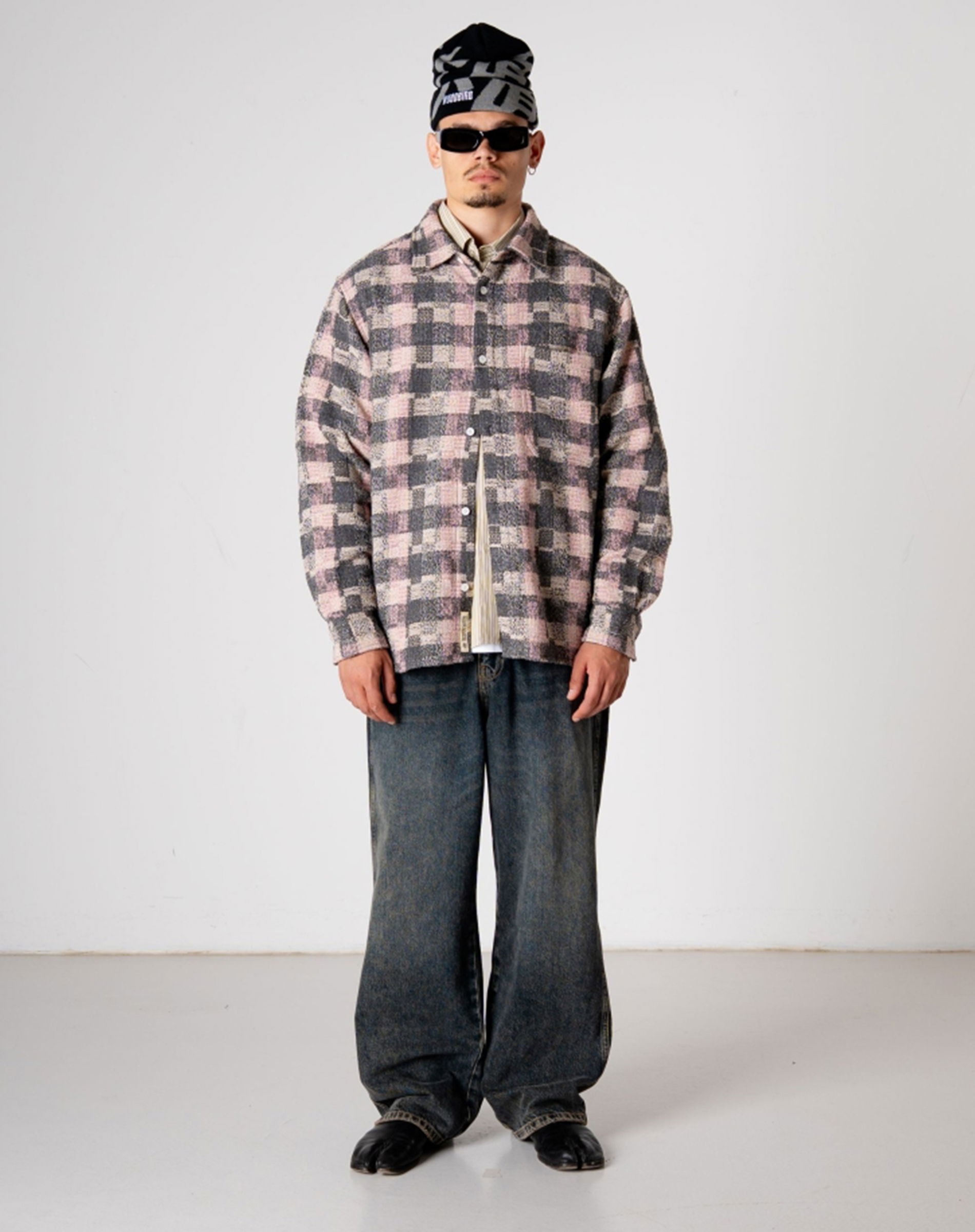 WBGlixto Structure Skjorte - Grey/Brown