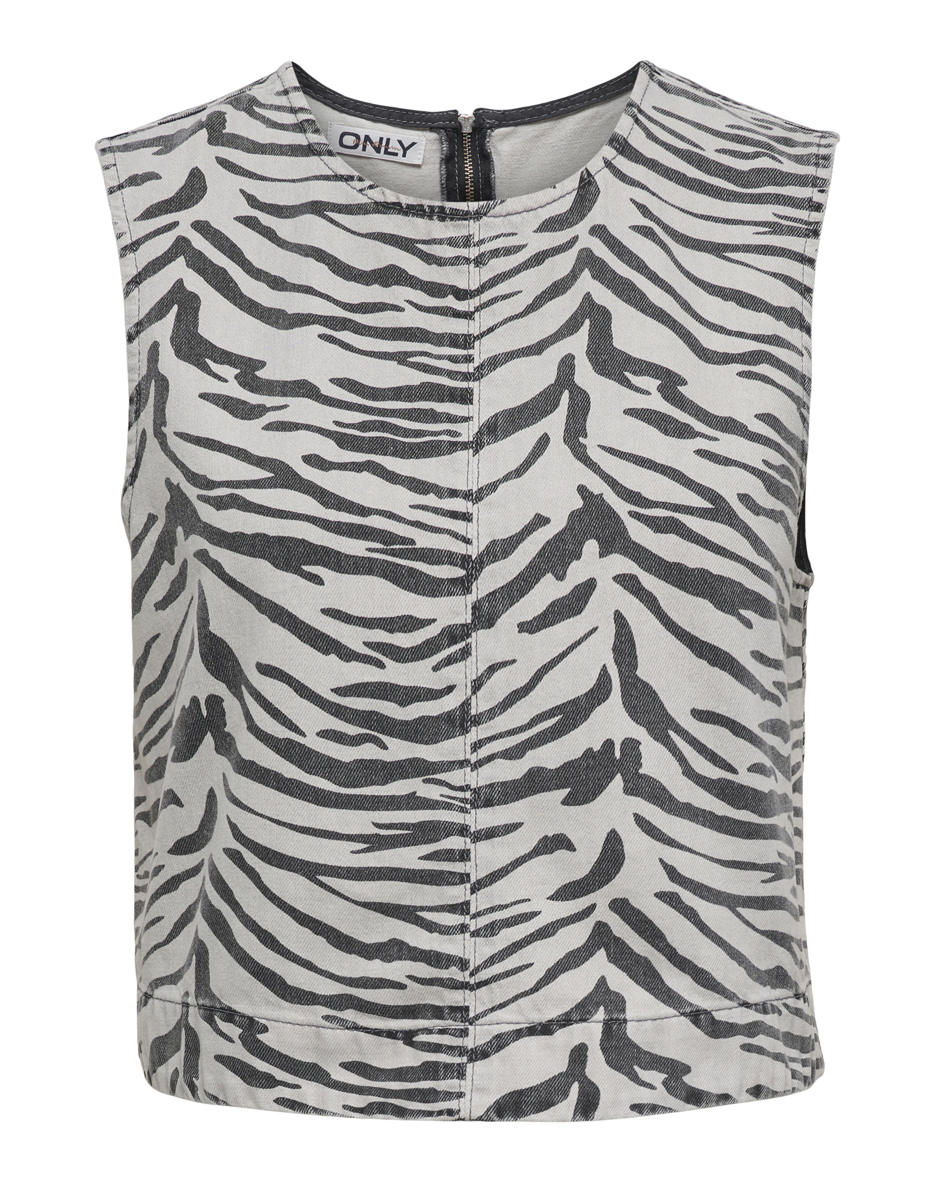 Dorsi Zebra Denim Top