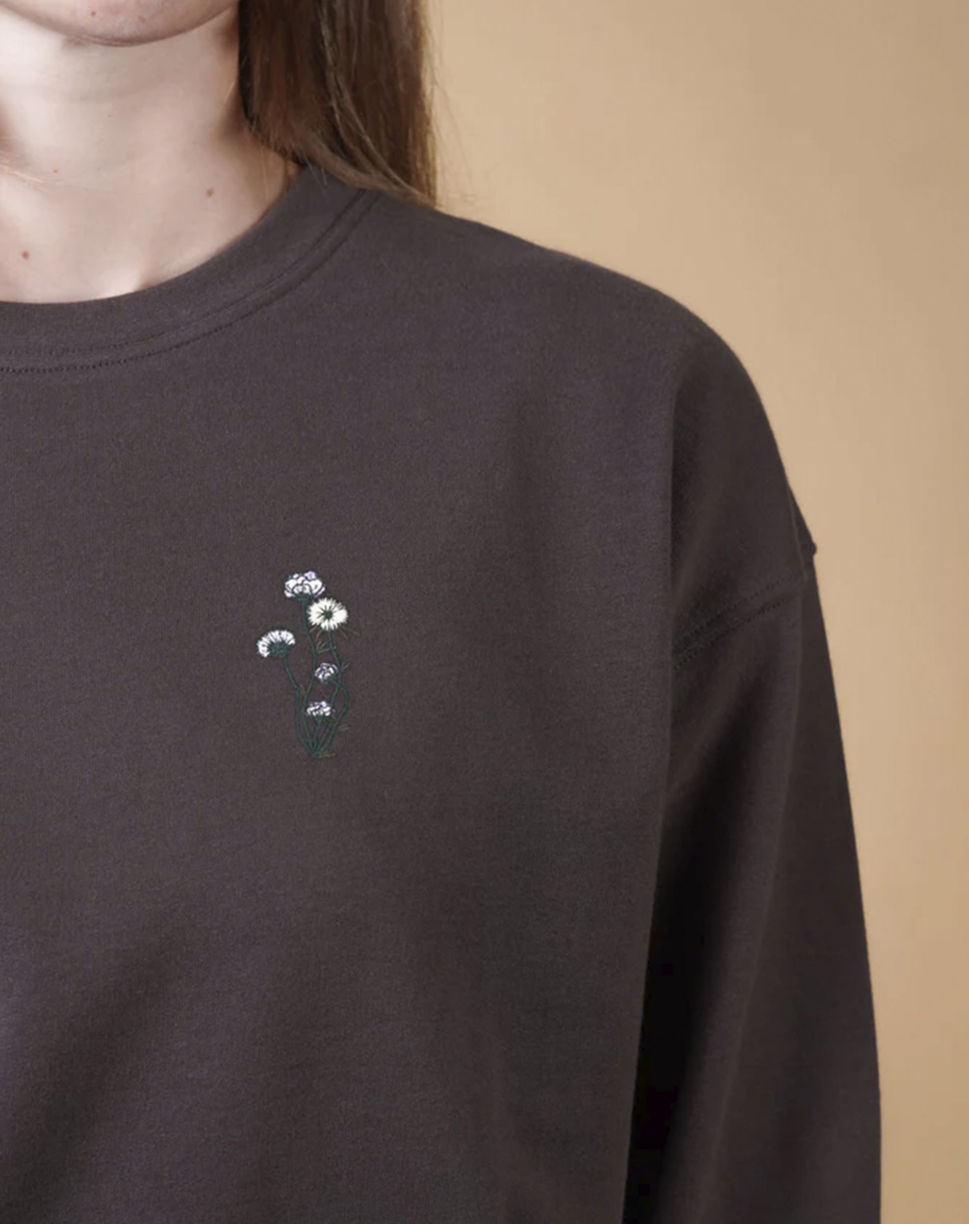 Elsk - Untamed Flora Womens Sweatshirt - Brown