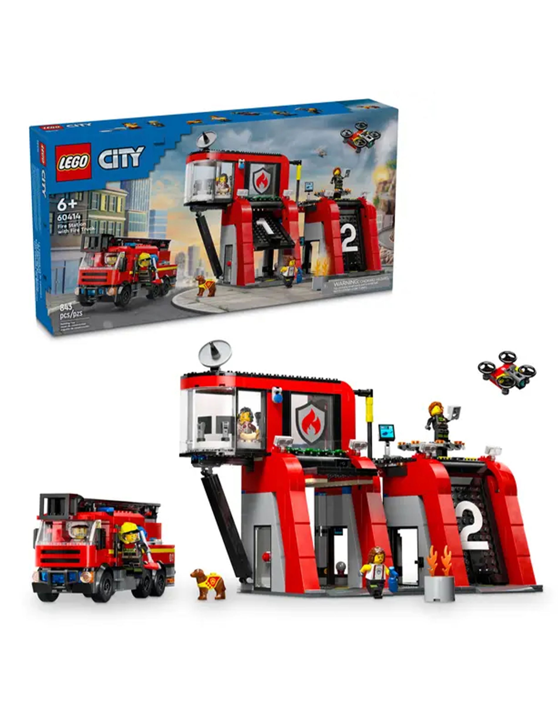 Lego City - 60414 Brandstation Med Brandbil