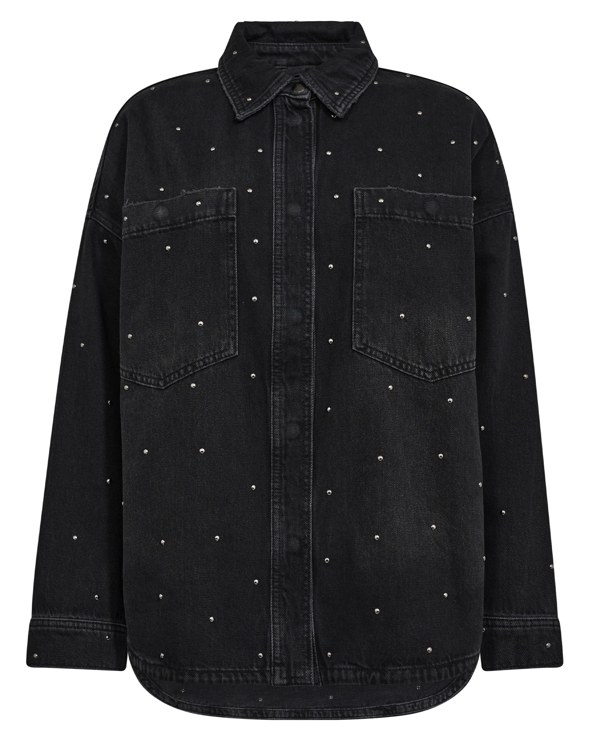 MMEmme Studs Skjorte - Dark Grey Denim