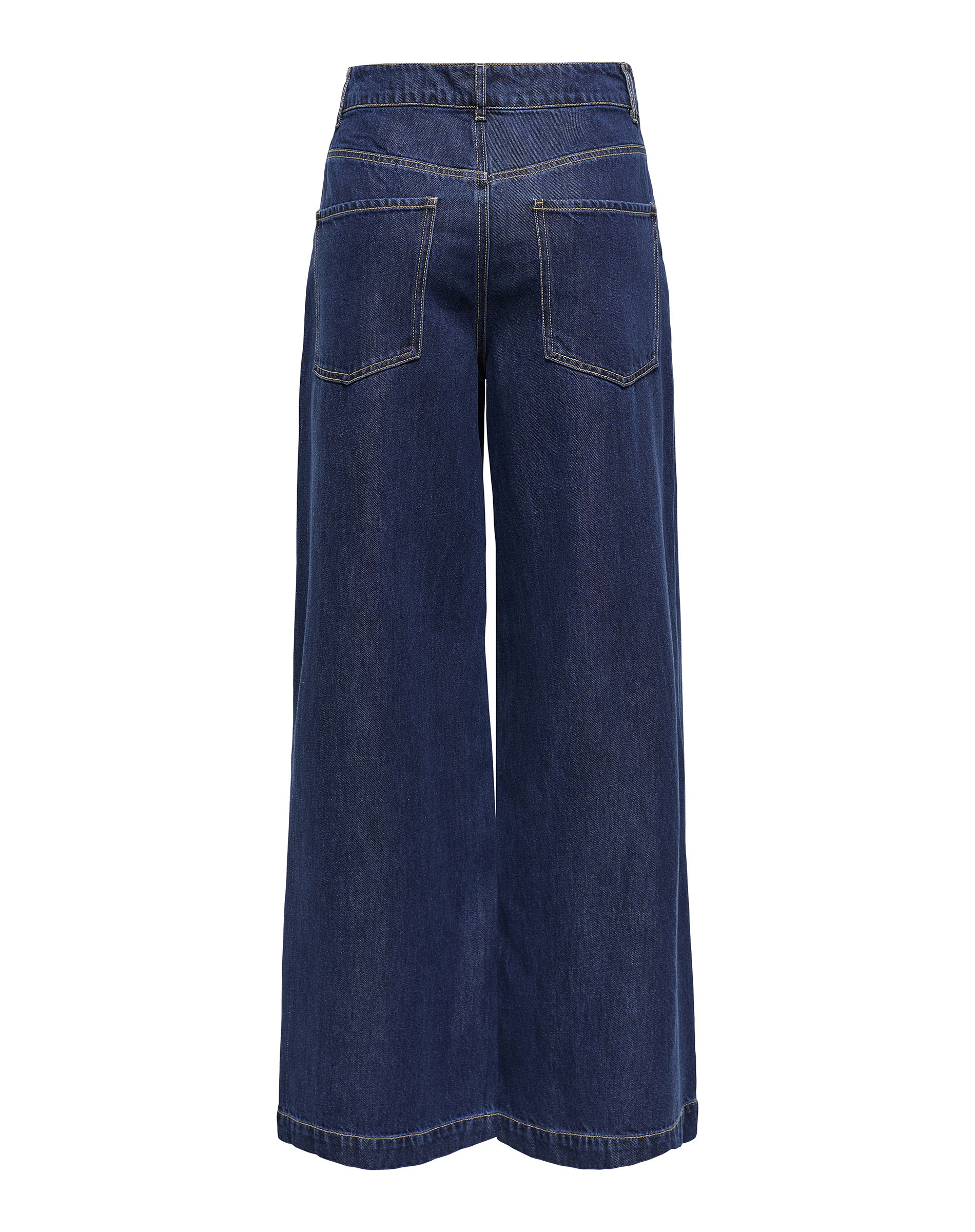 ONLIngrid Waist Wide Denim Jeans - Dark Blue Denim 