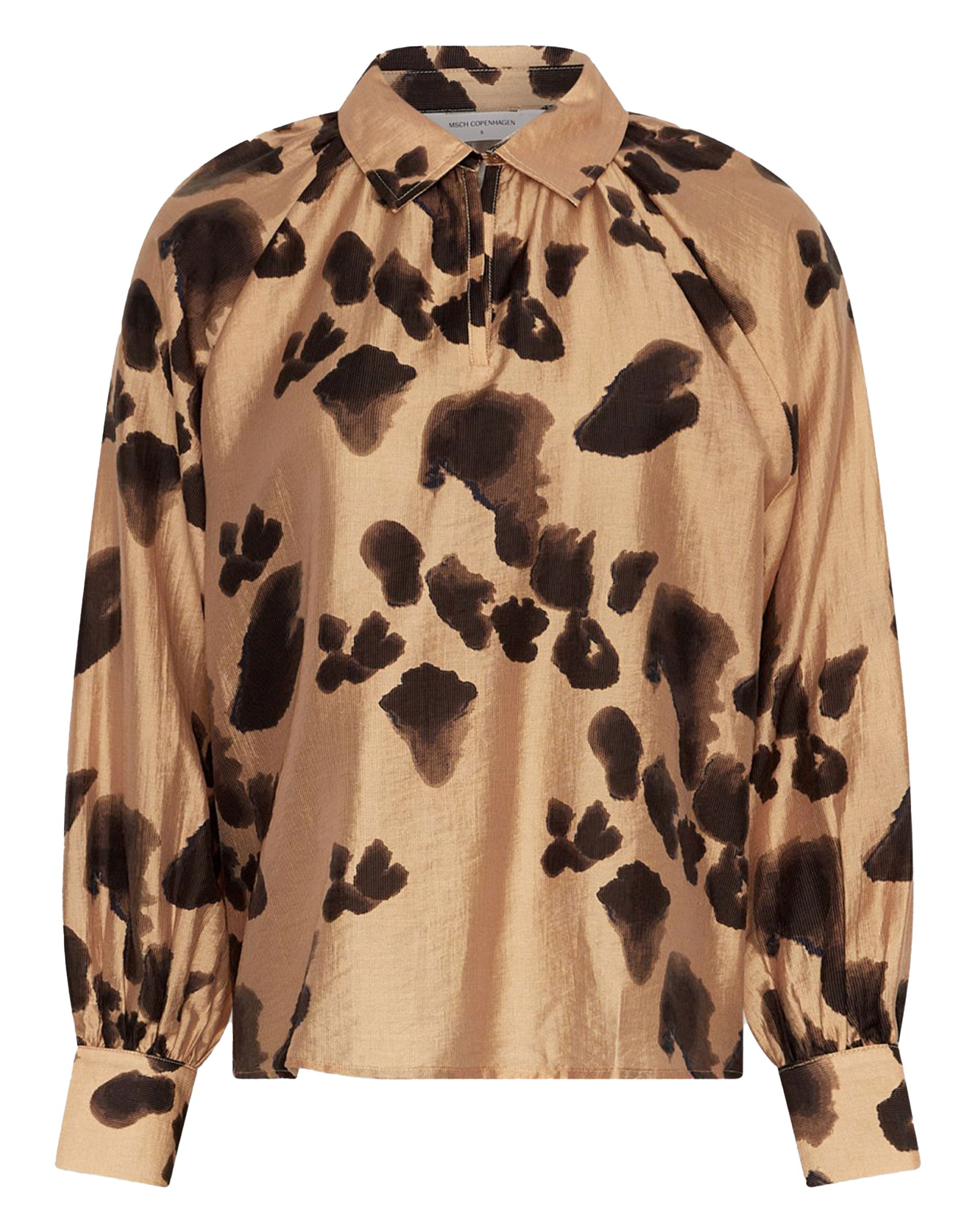 MSCHNilla Romina Bluse - Iced Coffee Leo