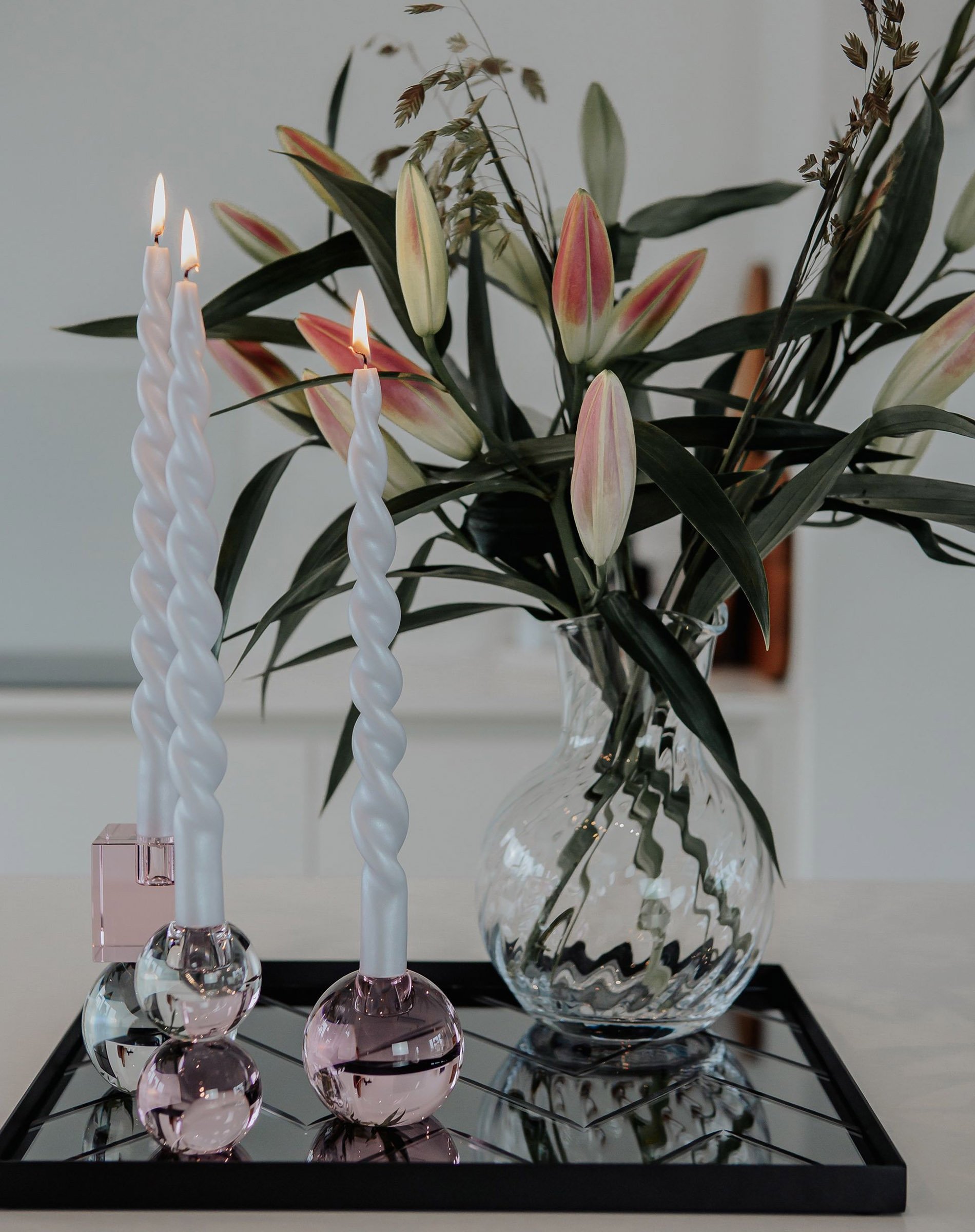 Meadow Pitcher No. 1 - Swirl - Clear