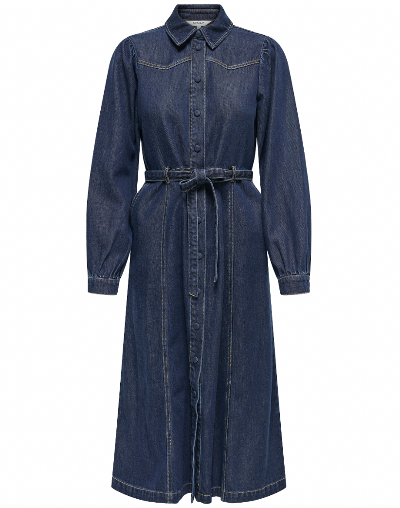 OnlJulie Denim Kjole - Dark Blue Denim