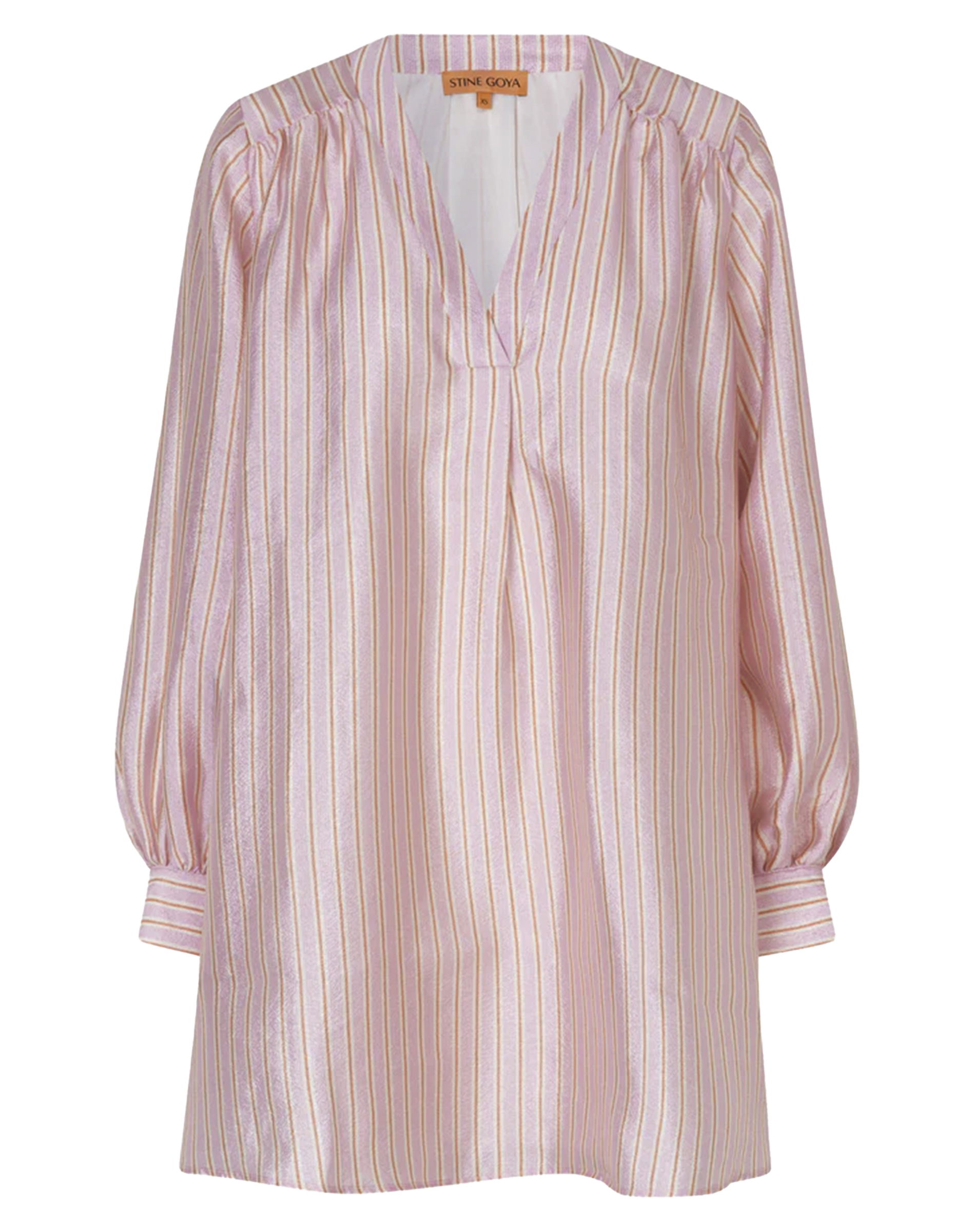 Kimono Mini Kjole - Rose Pinstripe