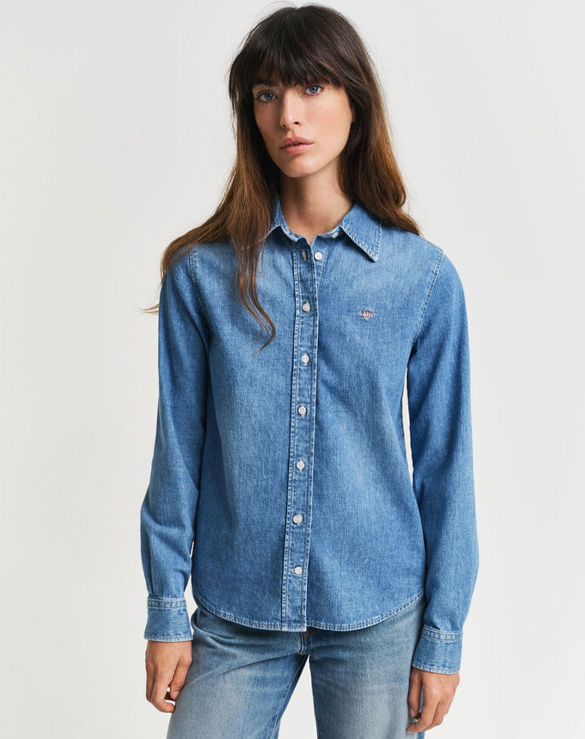 Reg Denim Skjorte - Semi Light Blue