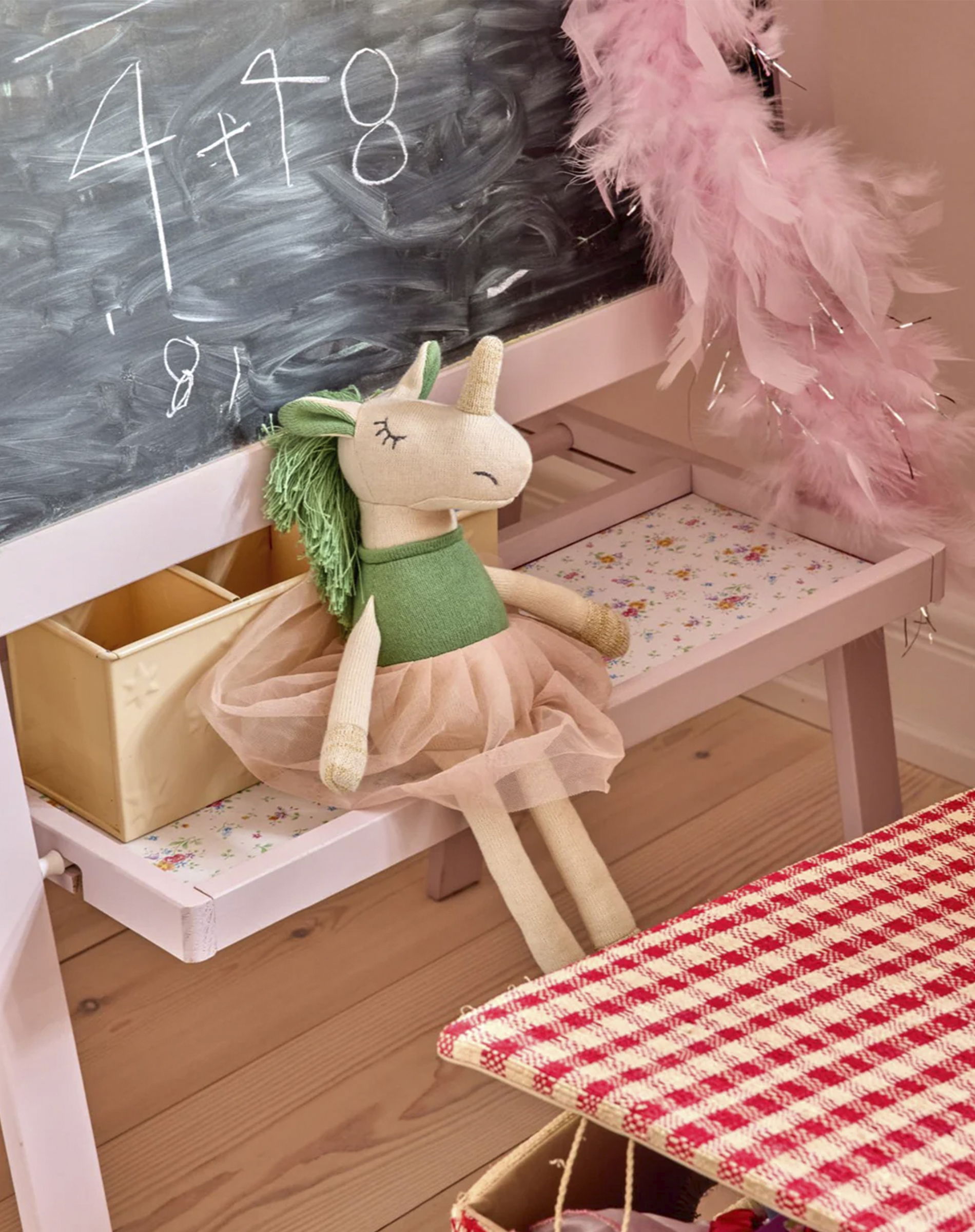 Lille Enhjørning Bomuld Bamse - Multifarvet