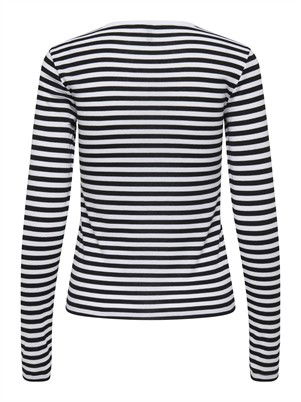 ONLElli Rib Langærmet Trøje - Salsa/Parfait