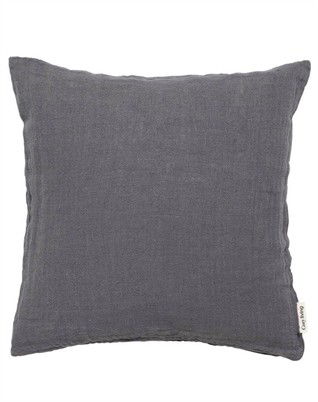 Linen Rustic Pude - Mud - 50 x 50 Cm