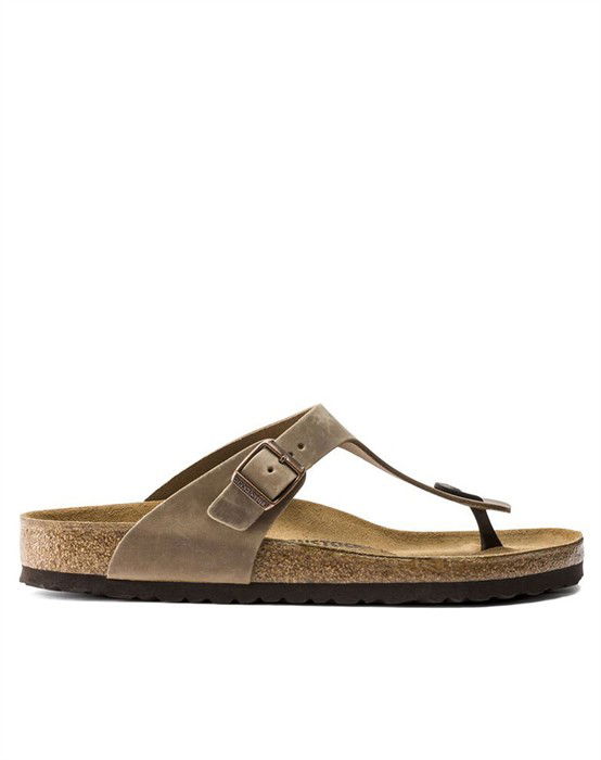 Gizeh Oiled Leather Sandal - Tabacco Brown