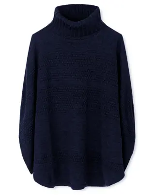 Sibin Linnebjerg - Siff Poncho - Navy
