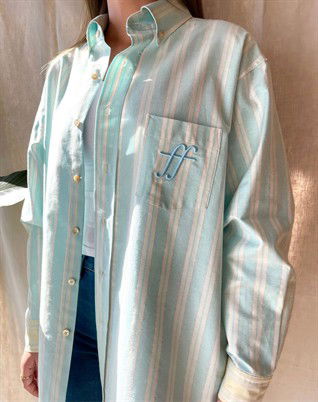 Seafoam Stripe Skjorte